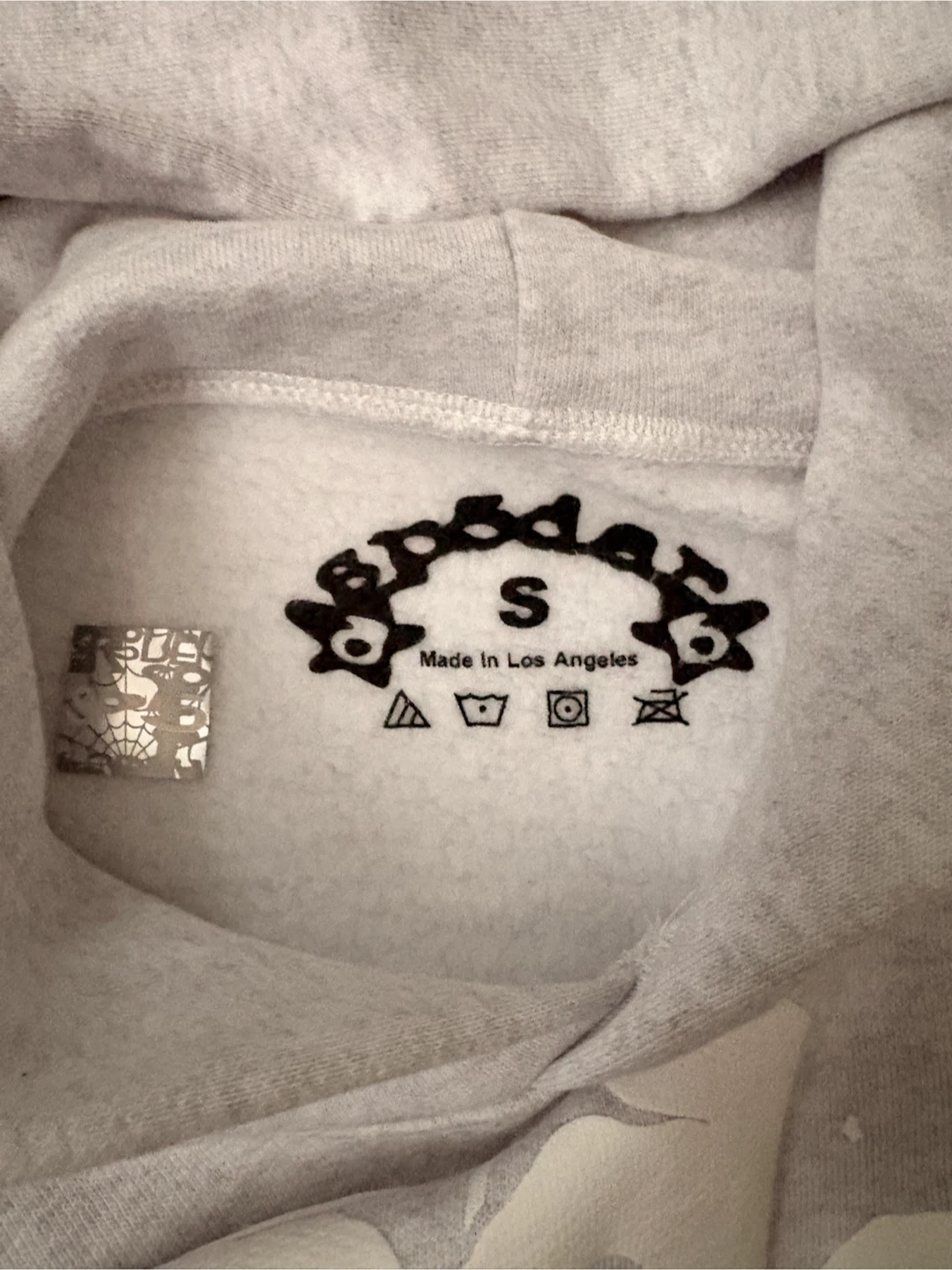 Sp5der Hoodie Grey Spiderweb Logo Small - photo 4