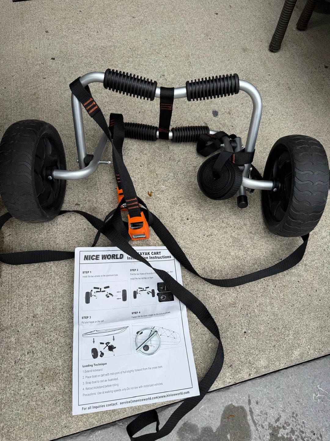 Nice World Kayak Cart with Straps