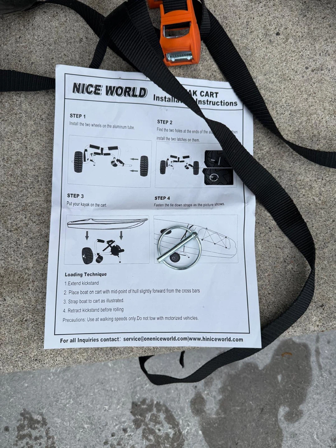 Nice World Kayak Cart with Straps - photo 2