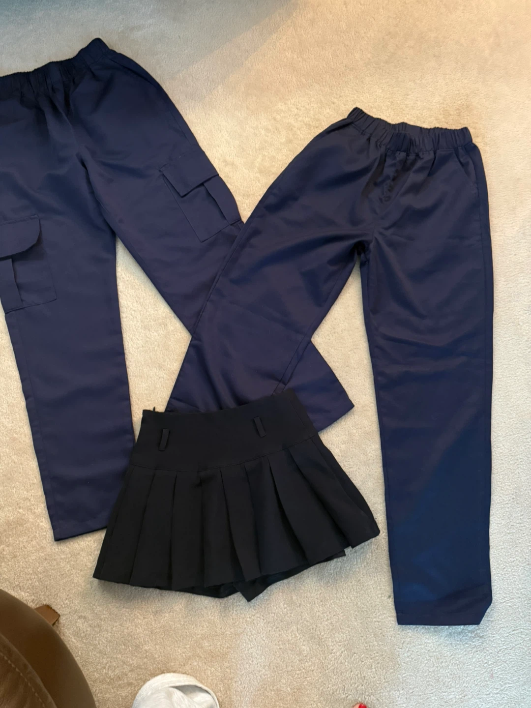 Girls navy blue uniform pants and skorts - photo 2