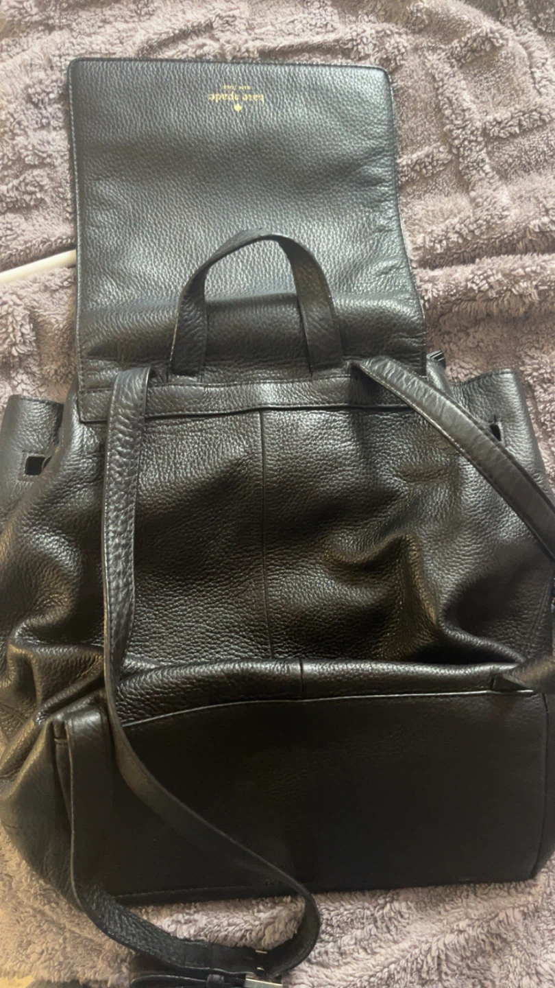 Kate Spade Black Leather Backpack - photo 5