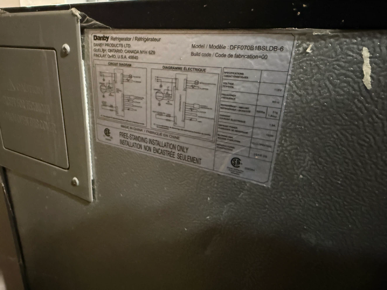 Danby Refrigerator/Réfrigérateur DFF070B1BSLDB-6 - photo 3