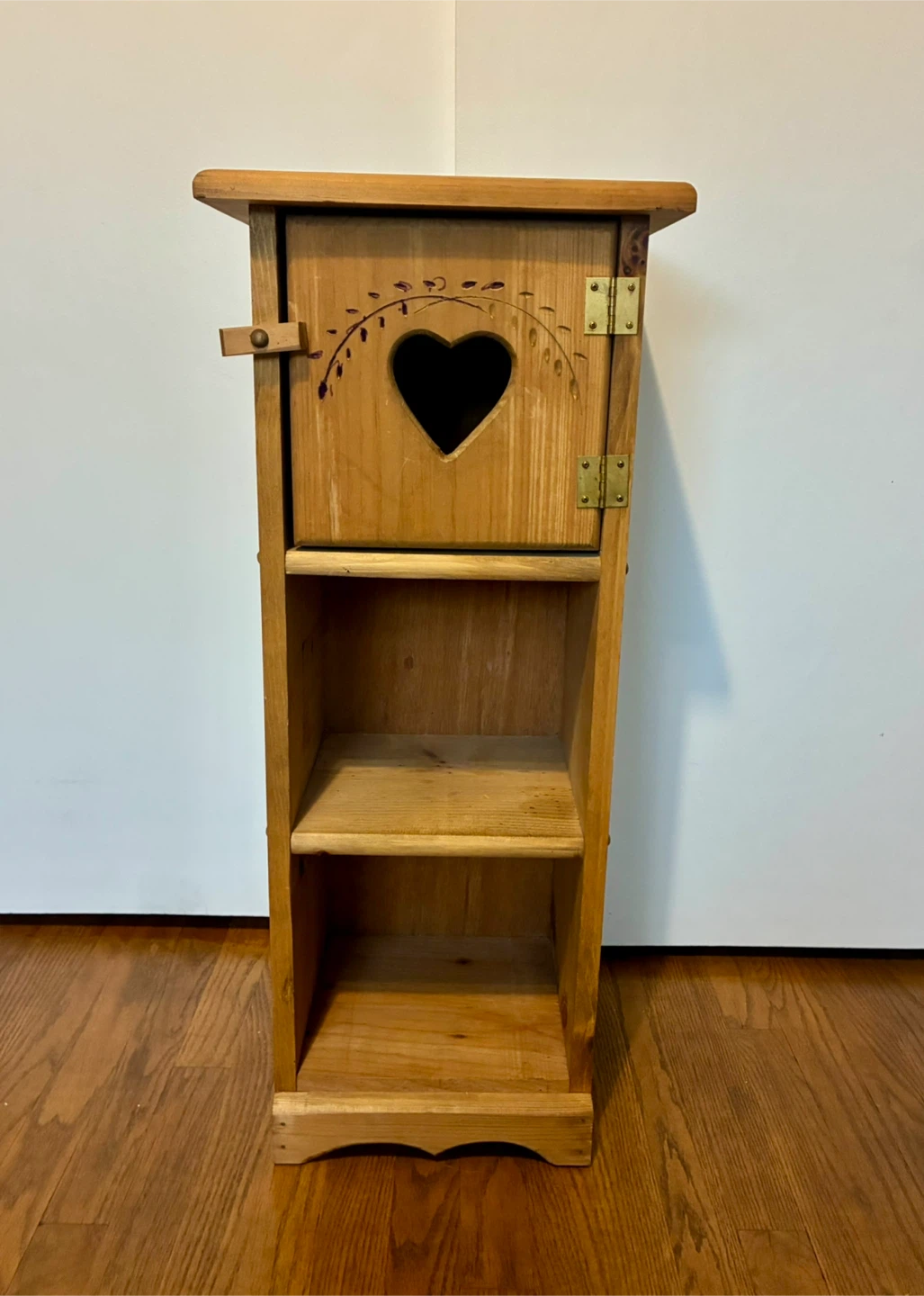 Wooden Cabinet with Heart Cutout