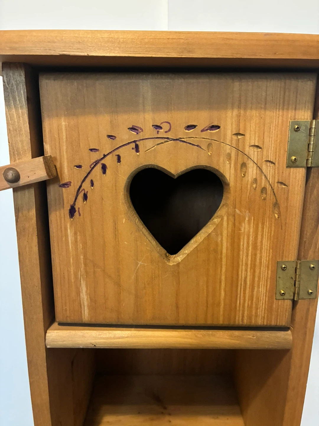 Wooden Cabinet with Heart Cutout - photo 3