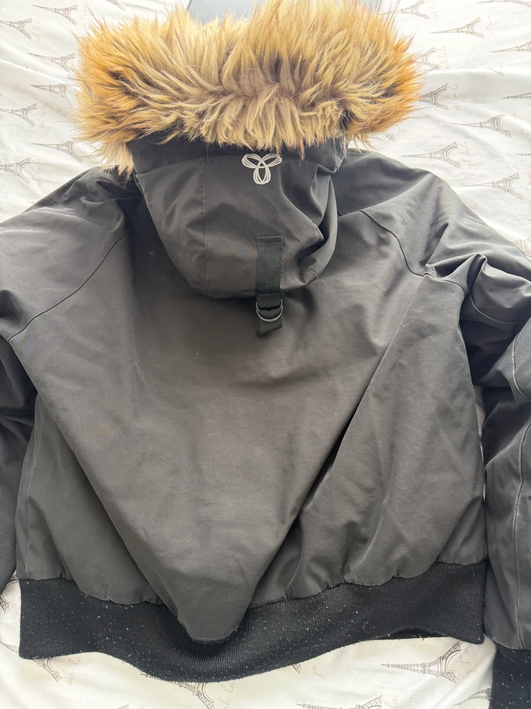Aritzia Bomber Jacket with Fur Hood - photo 3