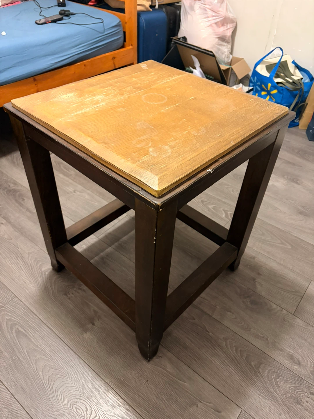 Dark Wood Side Table - photo 2
