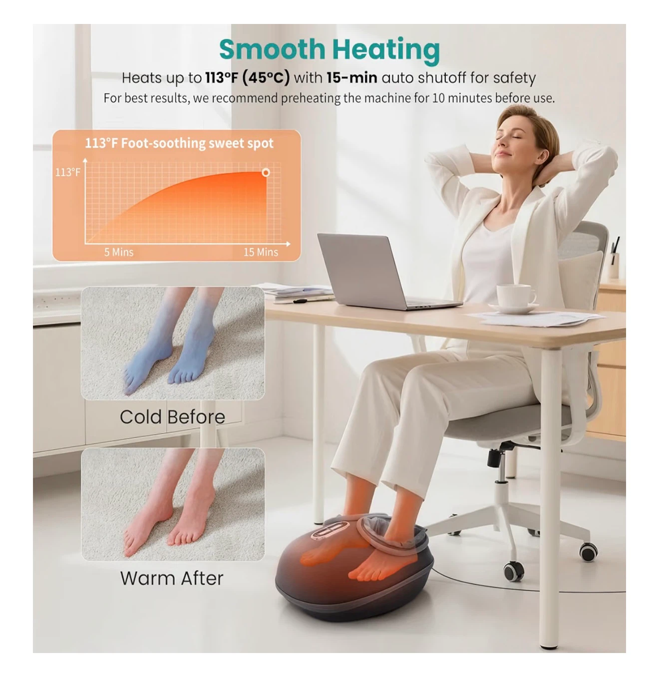 Nekteck Foot Massager with Heat - photo 2