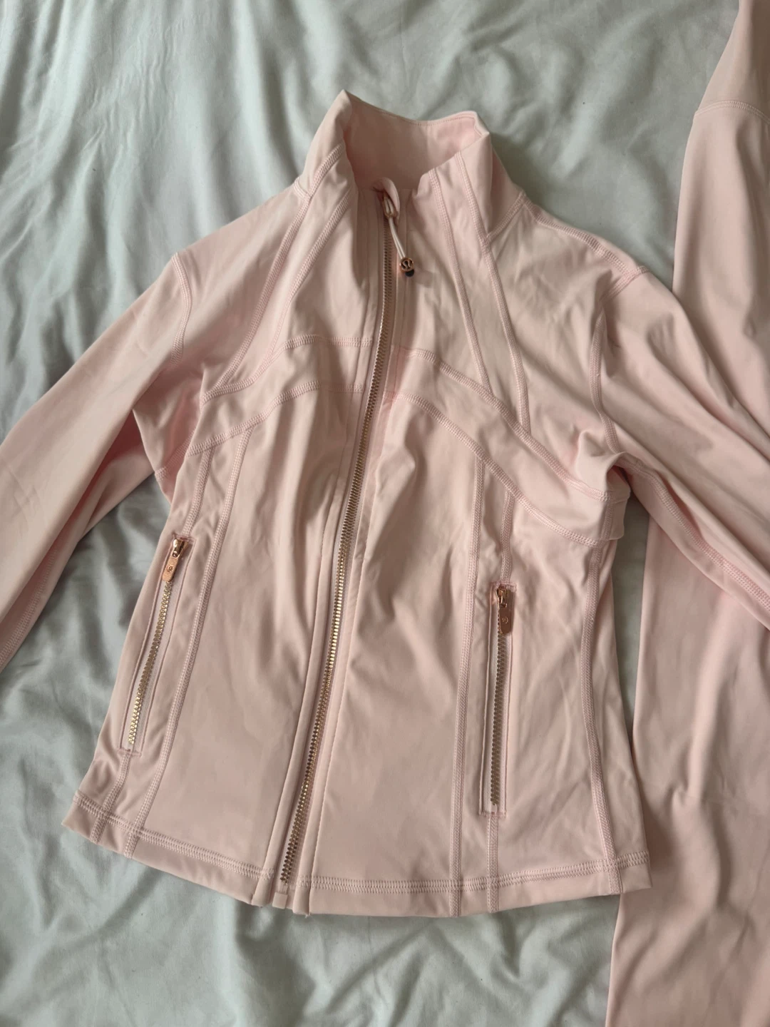 Lululemon Pink Track Jacket and Leggings Set - photo 2