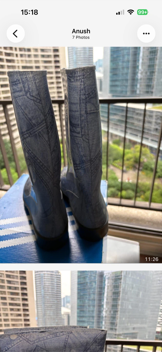 “Denim”’rubber tall boots - photo 2