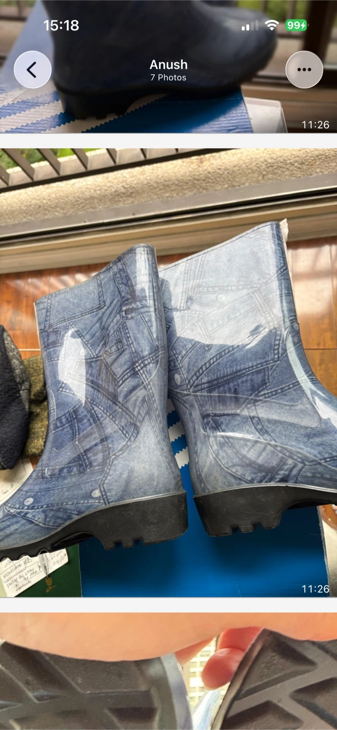 “Denim”’rubber tall boots - photo 3