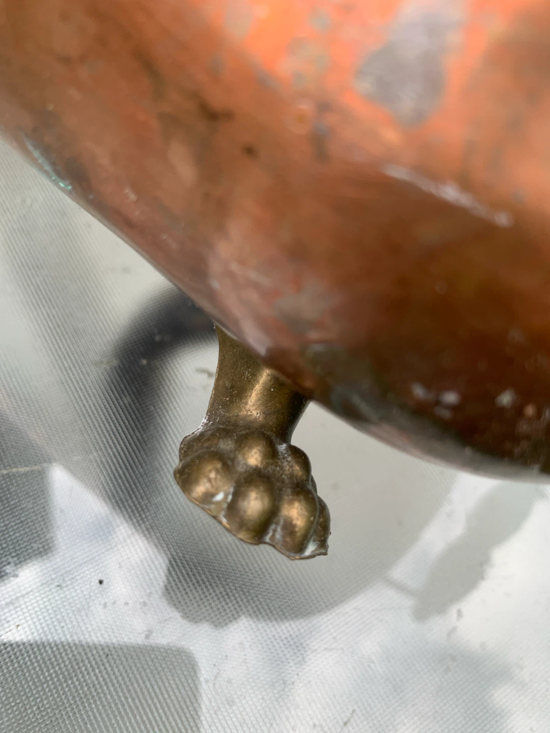 Vintage Copper Planter with Wooden Handles - photo 3