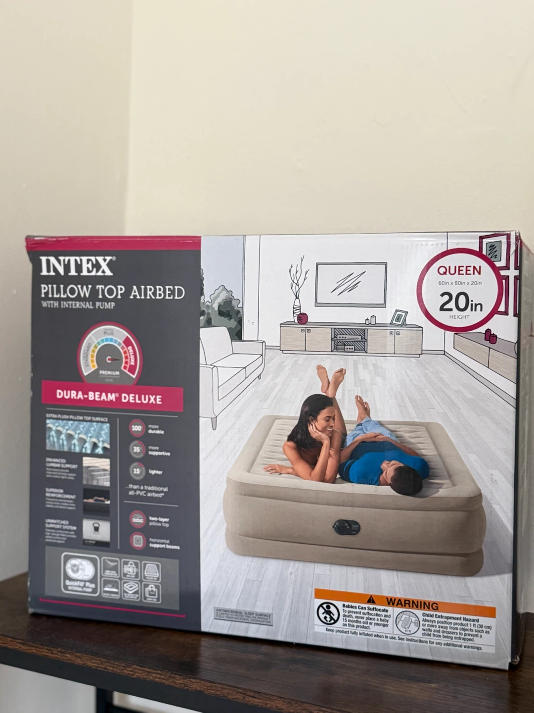 INTEX Pillow Top Airbed Queen 20in Height