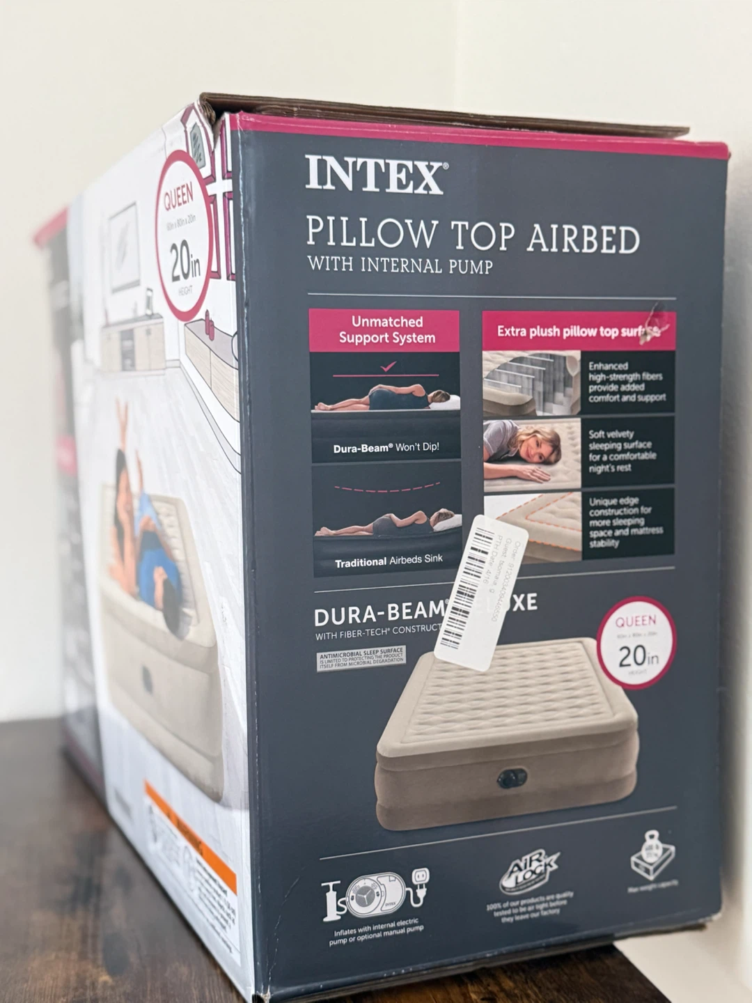 INTEX Pillow Top Airbed Queen 20in Height - photo 2