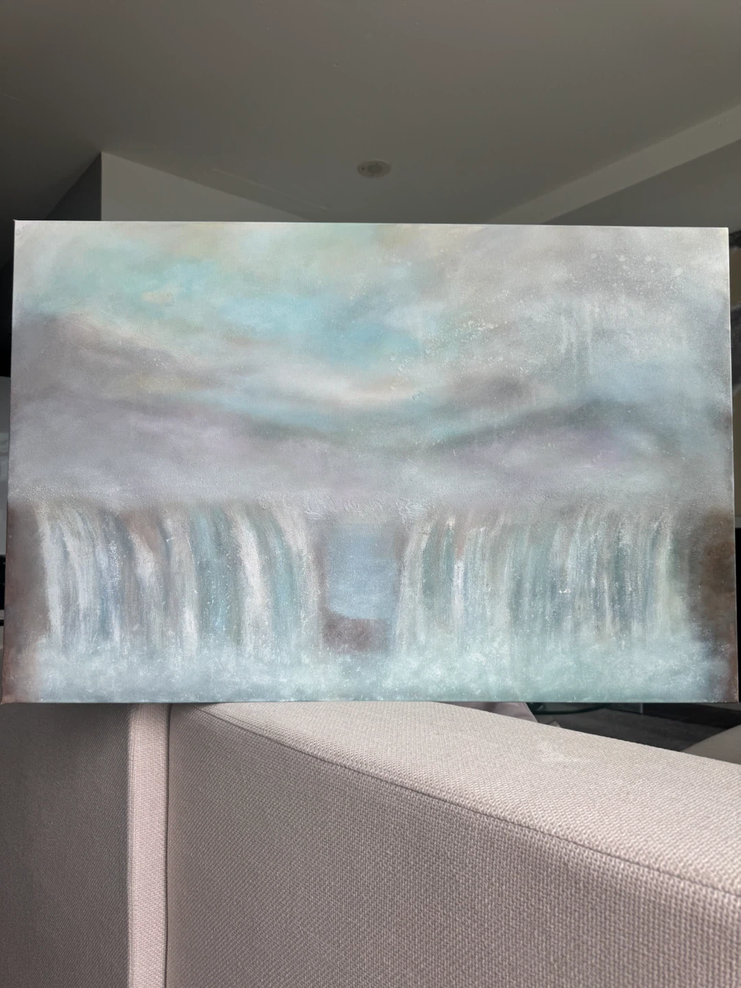 1 day sale! Original Painting Waterfall Sky Acrylic Painting