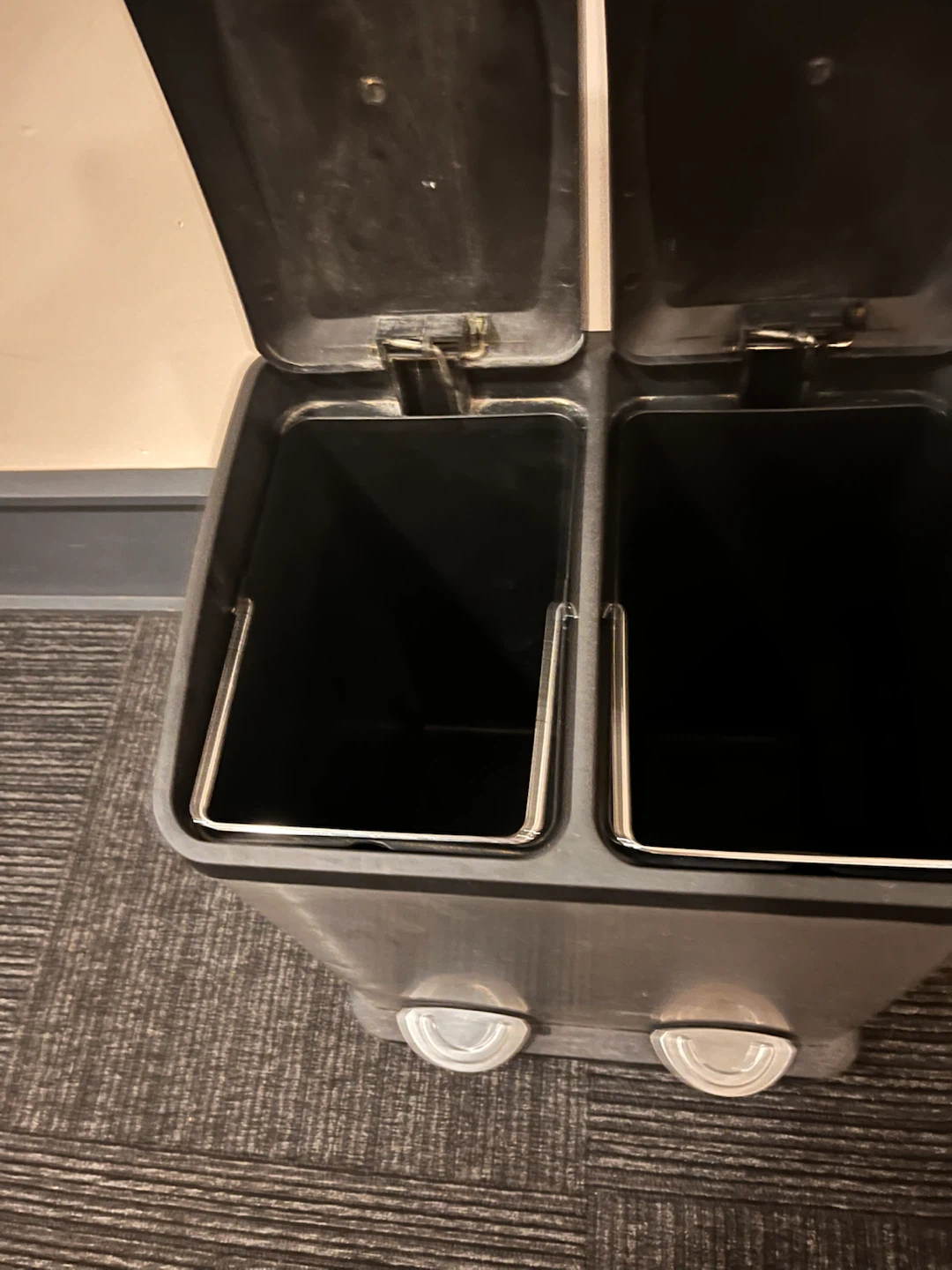 Dual Compartment Step Trash Can - photo 2