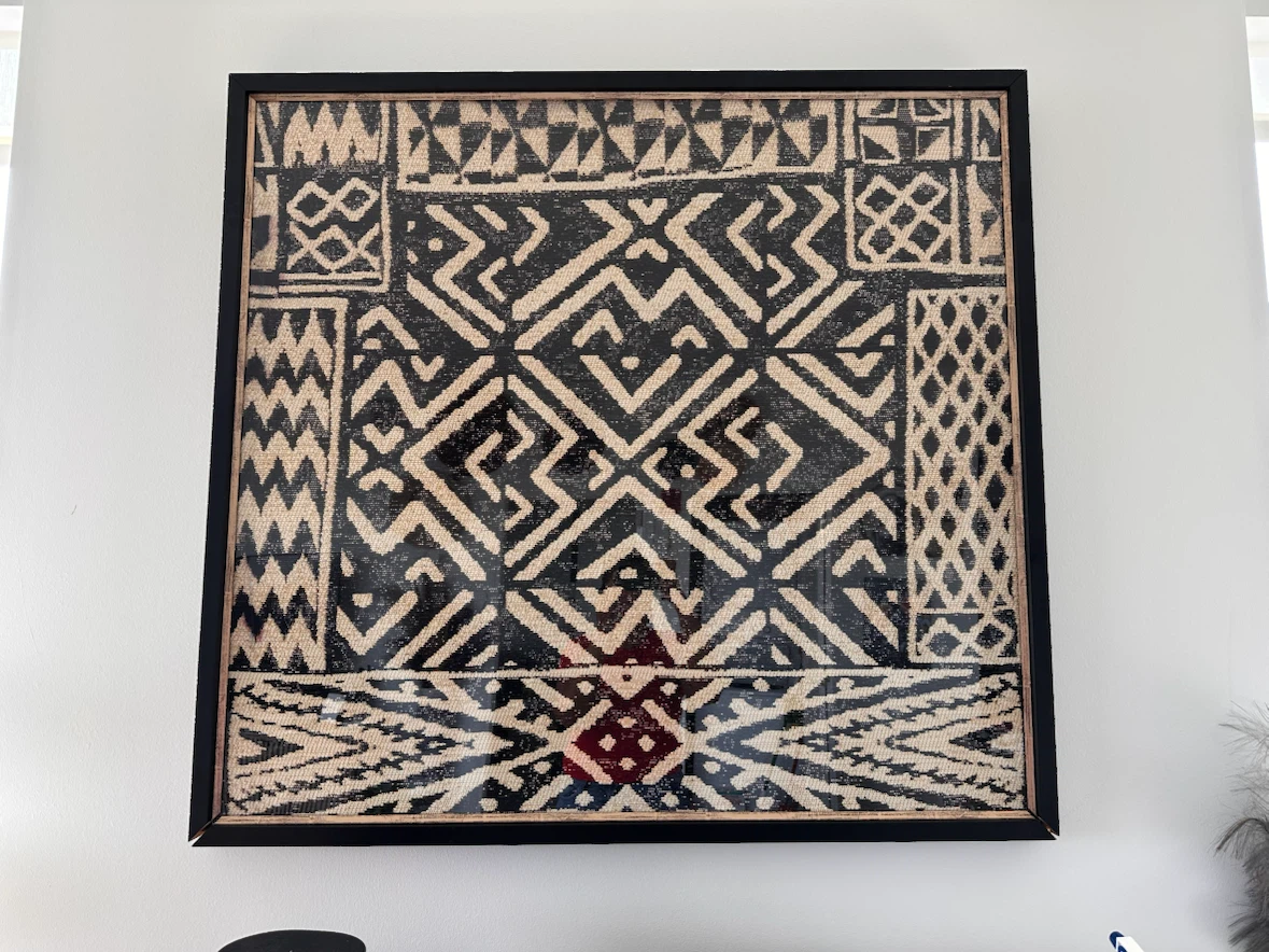 Framed African Mud Cloth Wall Art