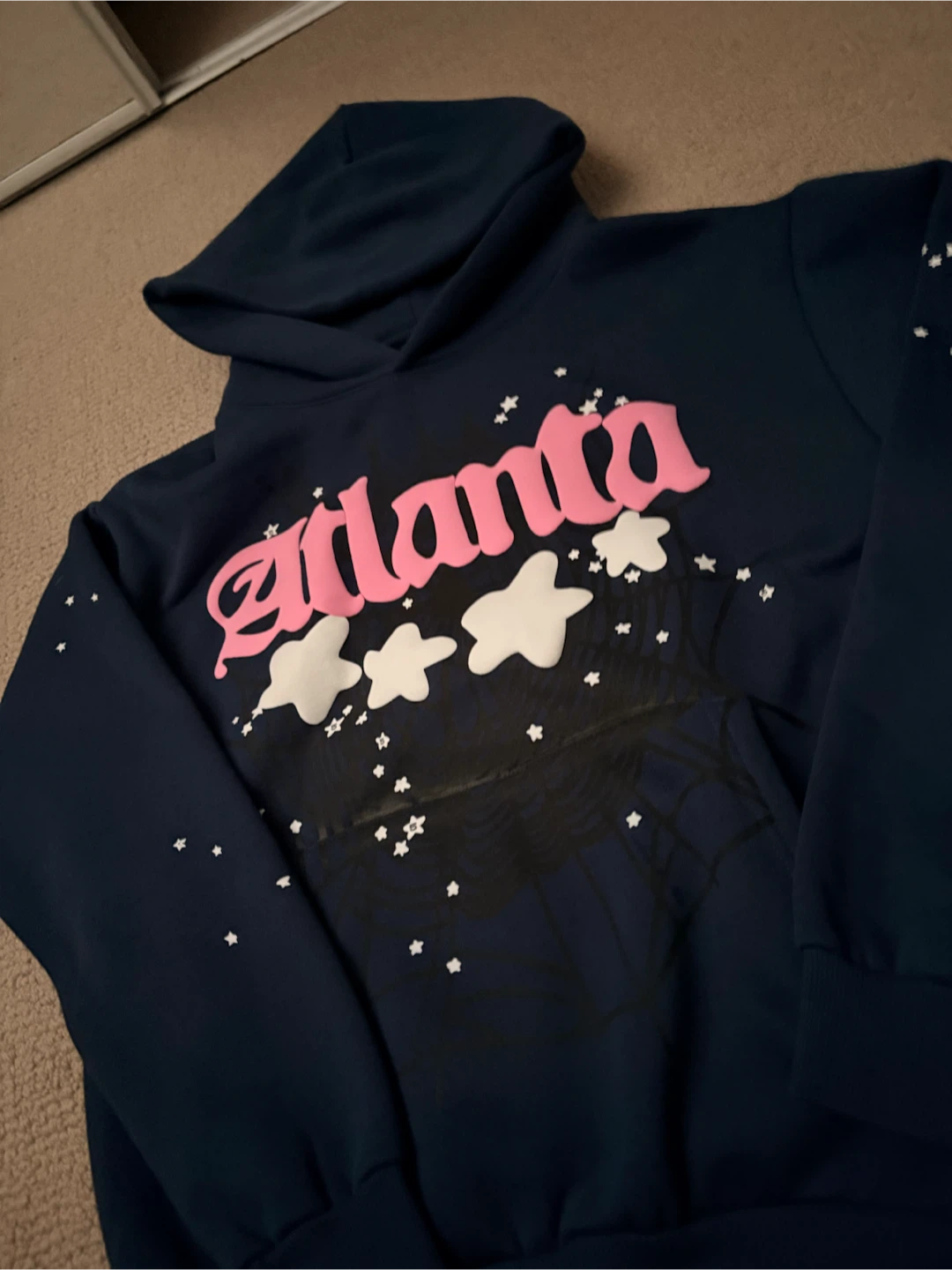 Navy blue sp5der Atlanta hoodie - photo 2