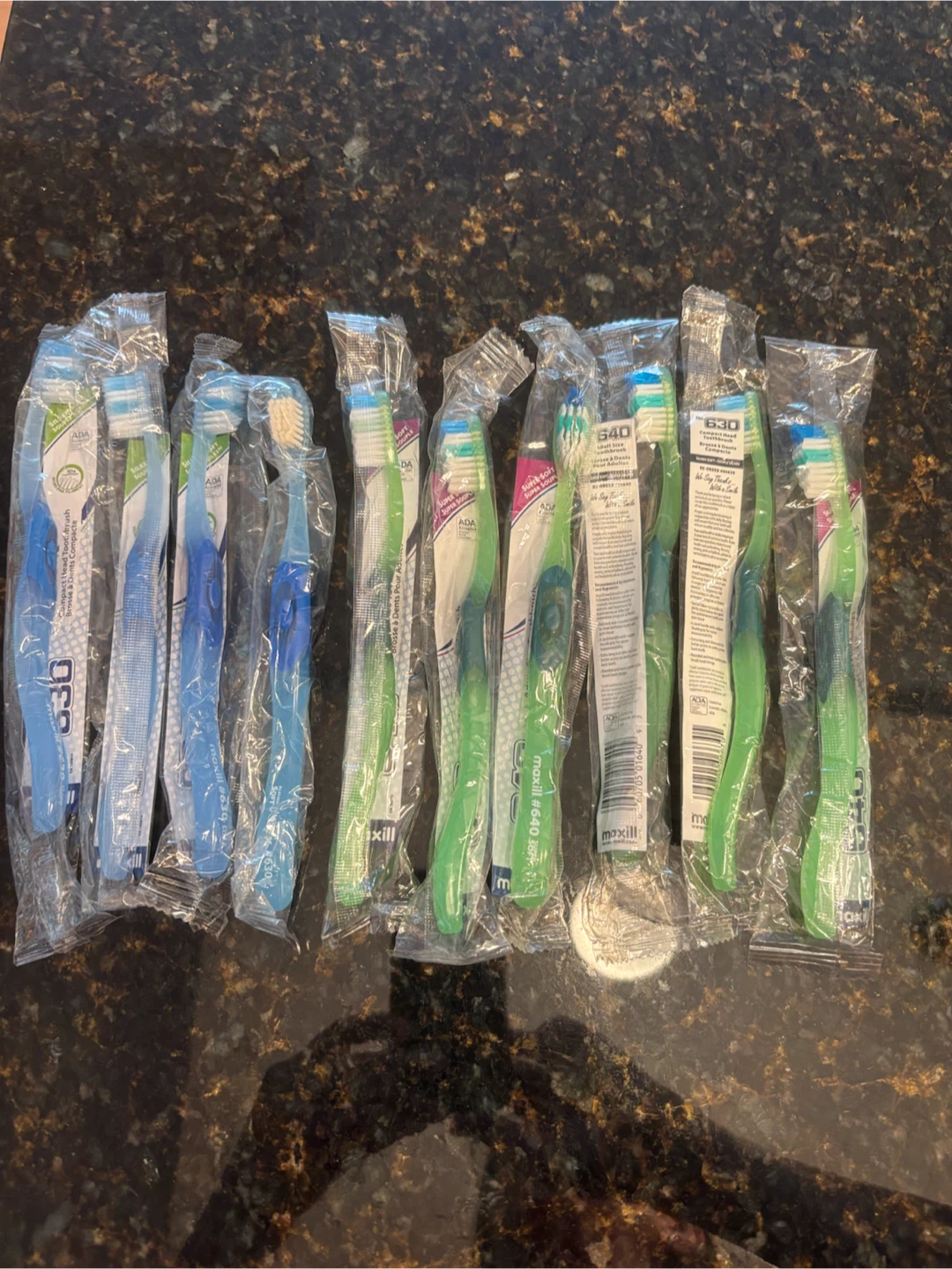 Maxill 640 and 630 Compact Head Toothbrushes - Bulk Pack