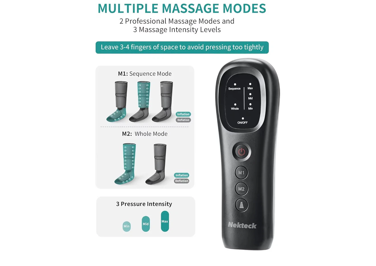 Nekteck Leg Massager with Heat - photo 4