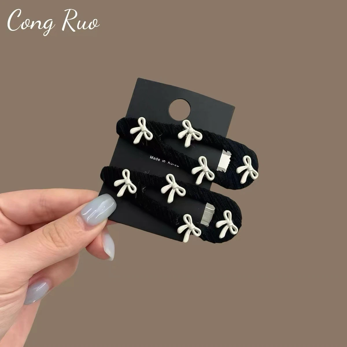 Korean bow hair clip