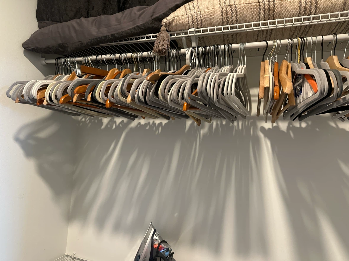 Velvet & Wooden Clothes Hangers