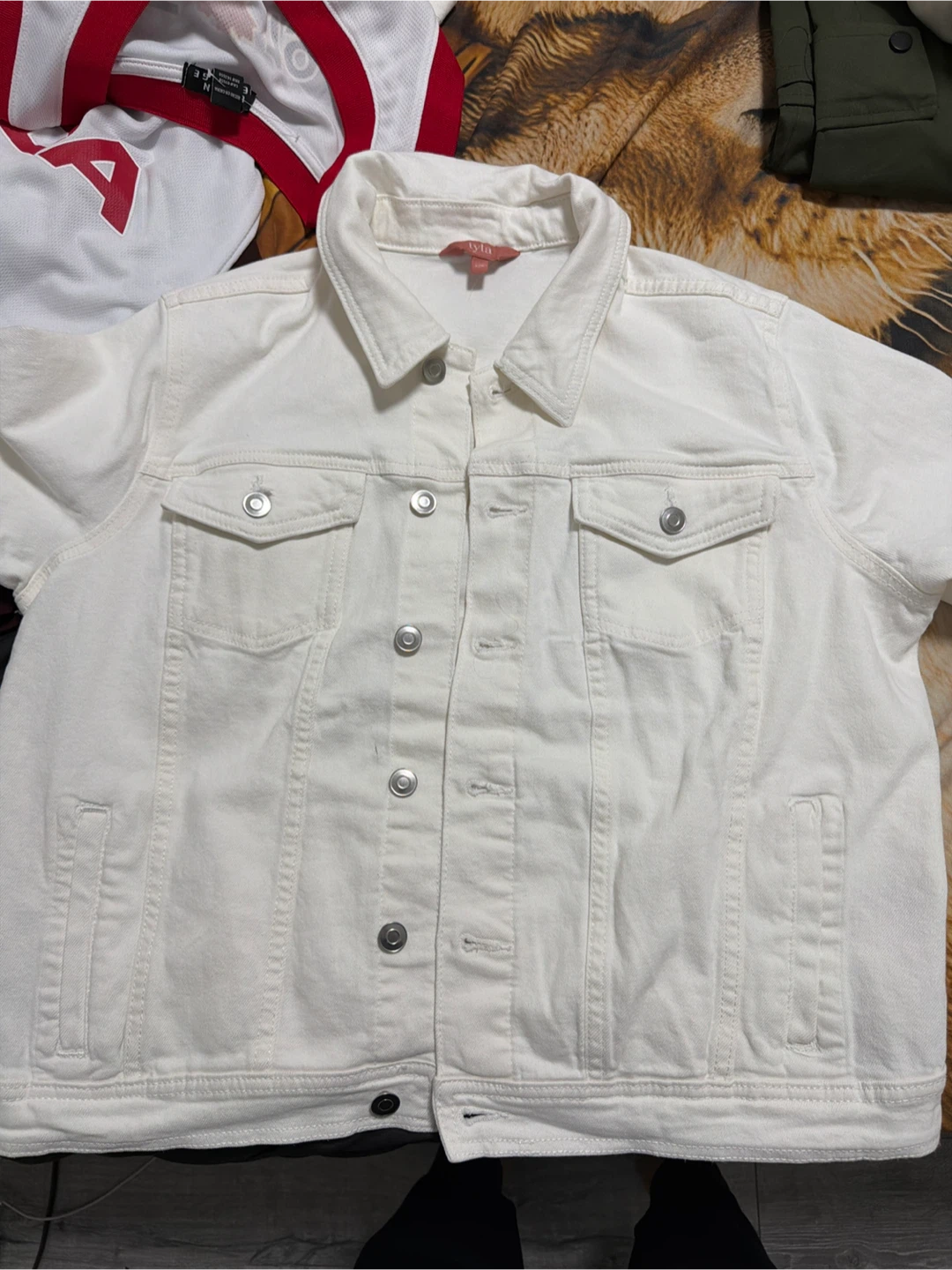 Tyla White Denim Jacket