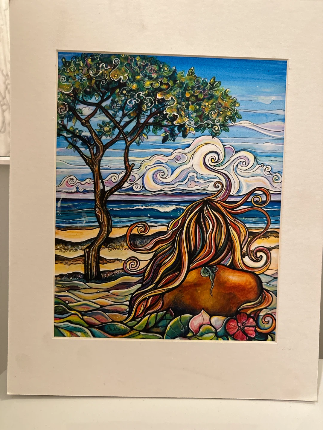 Original Artwork: "Whimsical Beach Scene" Print