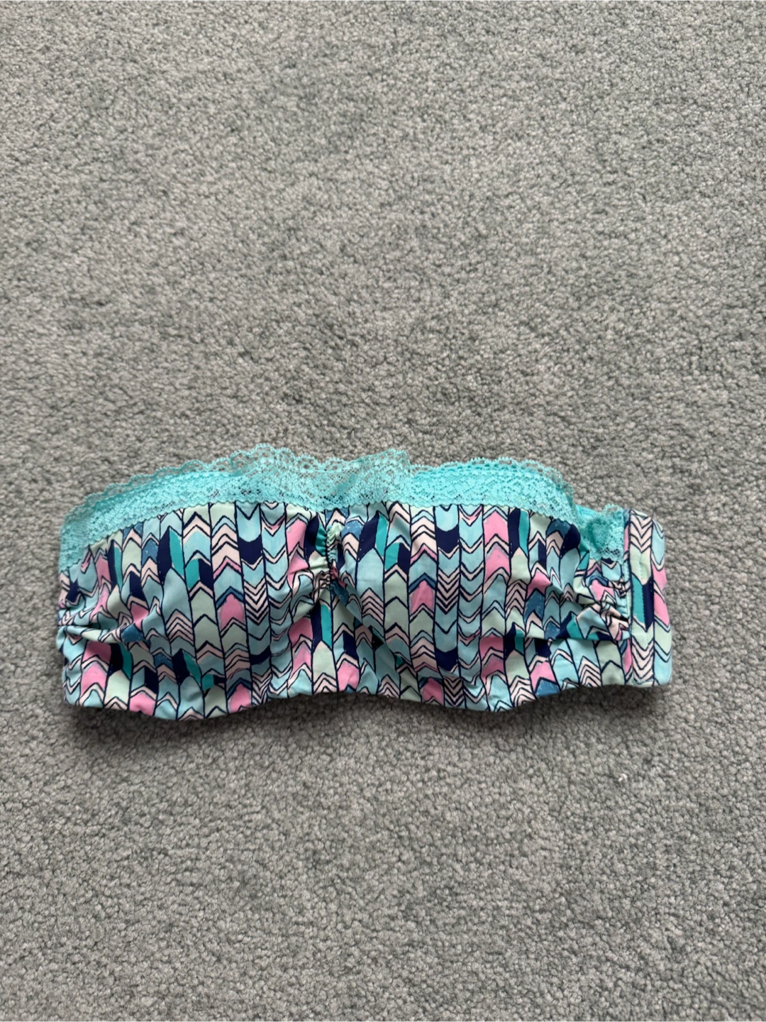 Aerie Blue Patterned Strapless Bra 34B