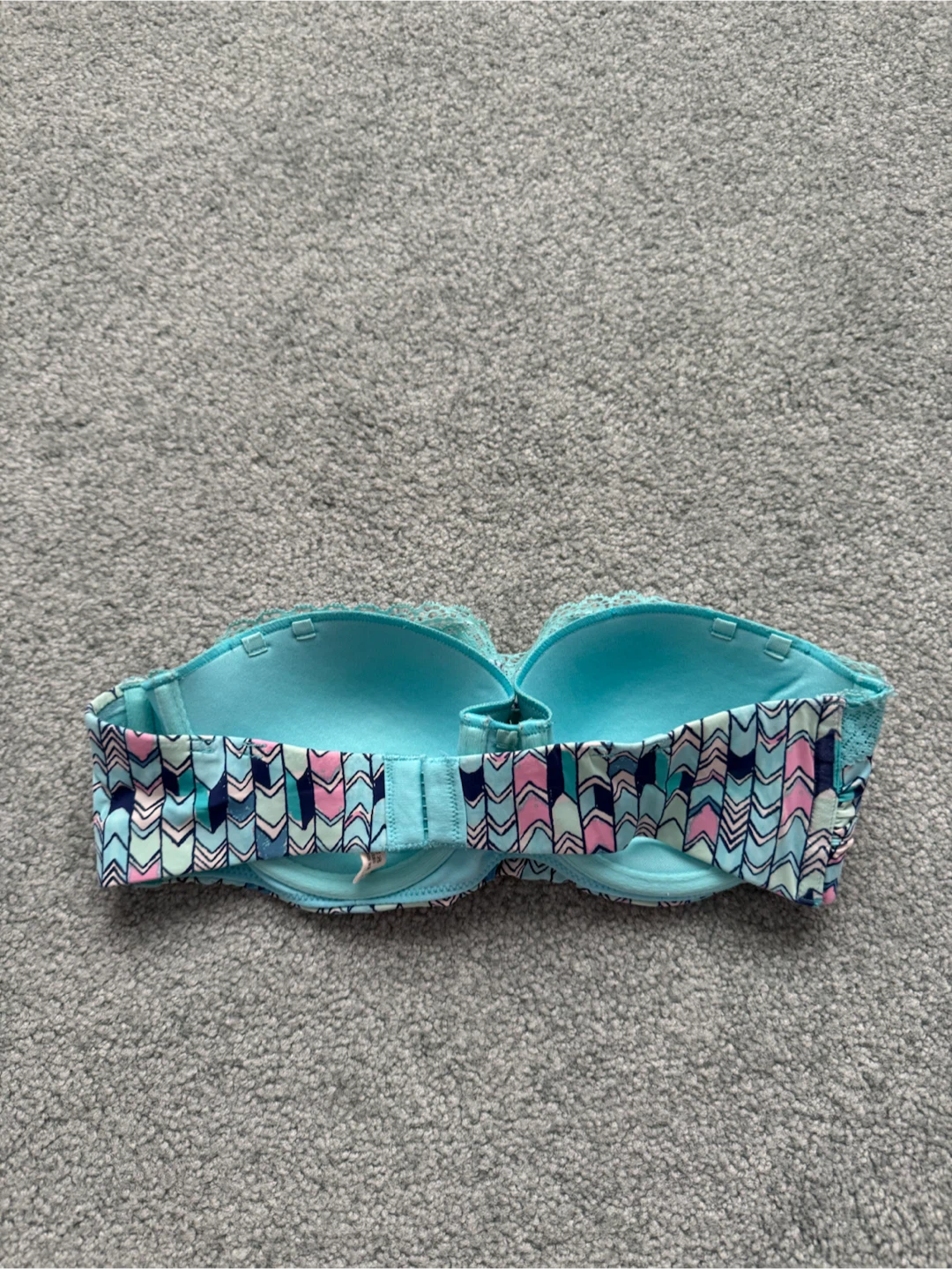 Aerie Blue Patterned Strapless Bra 34B - photo 2