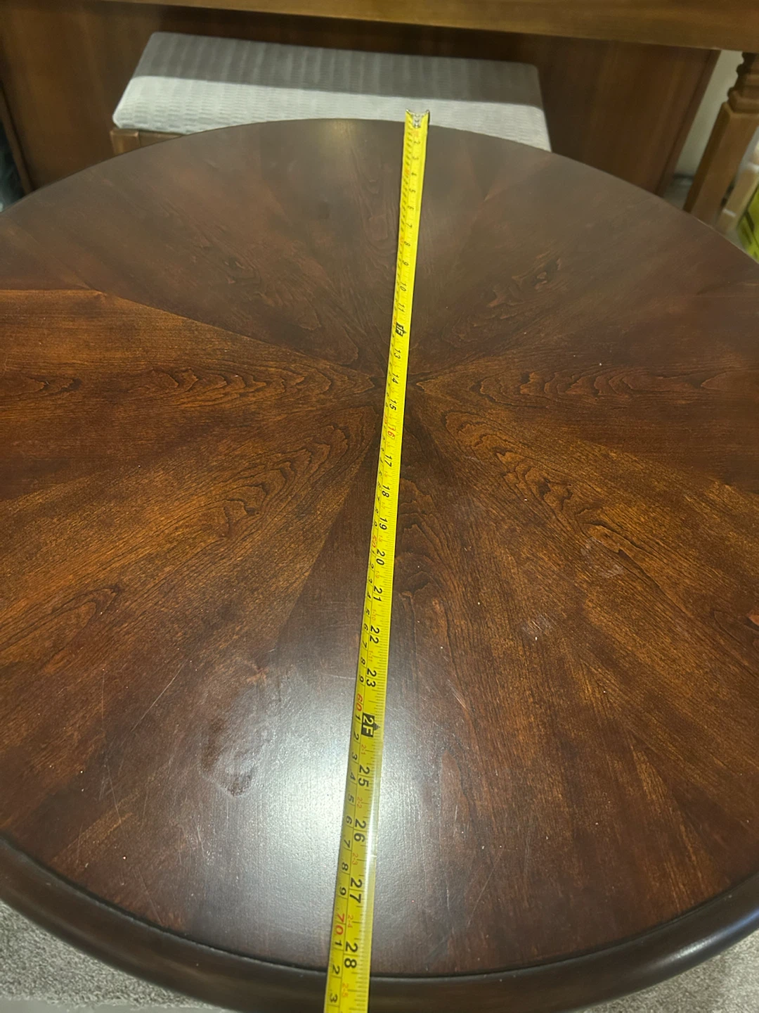 Dark Wood Pedestal Dining Table - photo 3