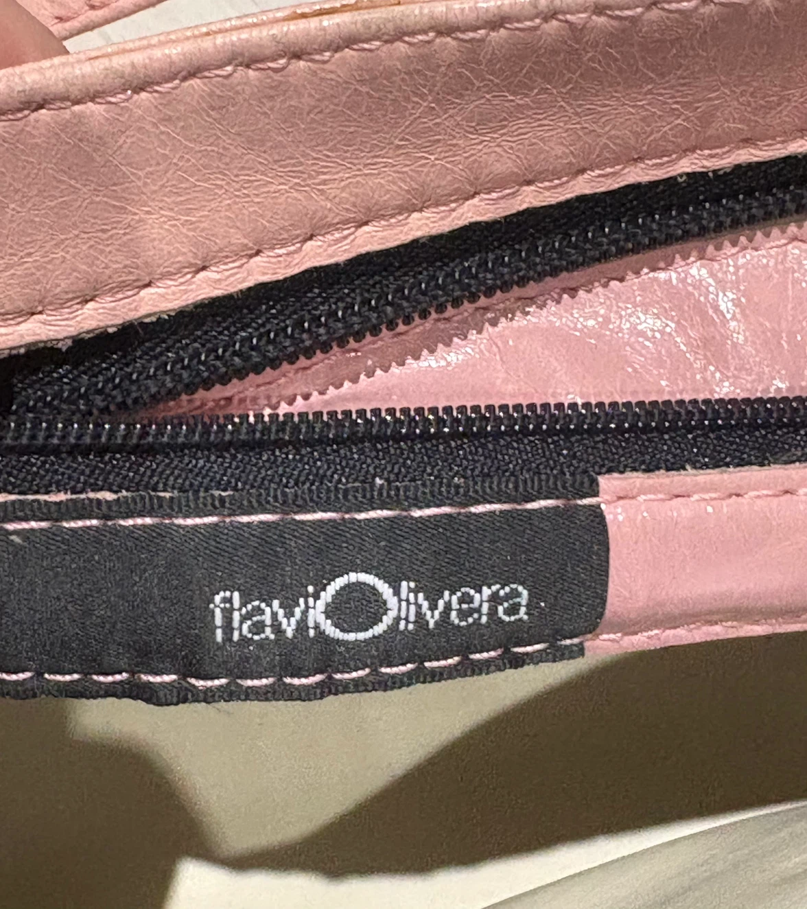 Flavio Olivera Pink Leather Handbag Vintage Shoulder Bag  Used - photo 3