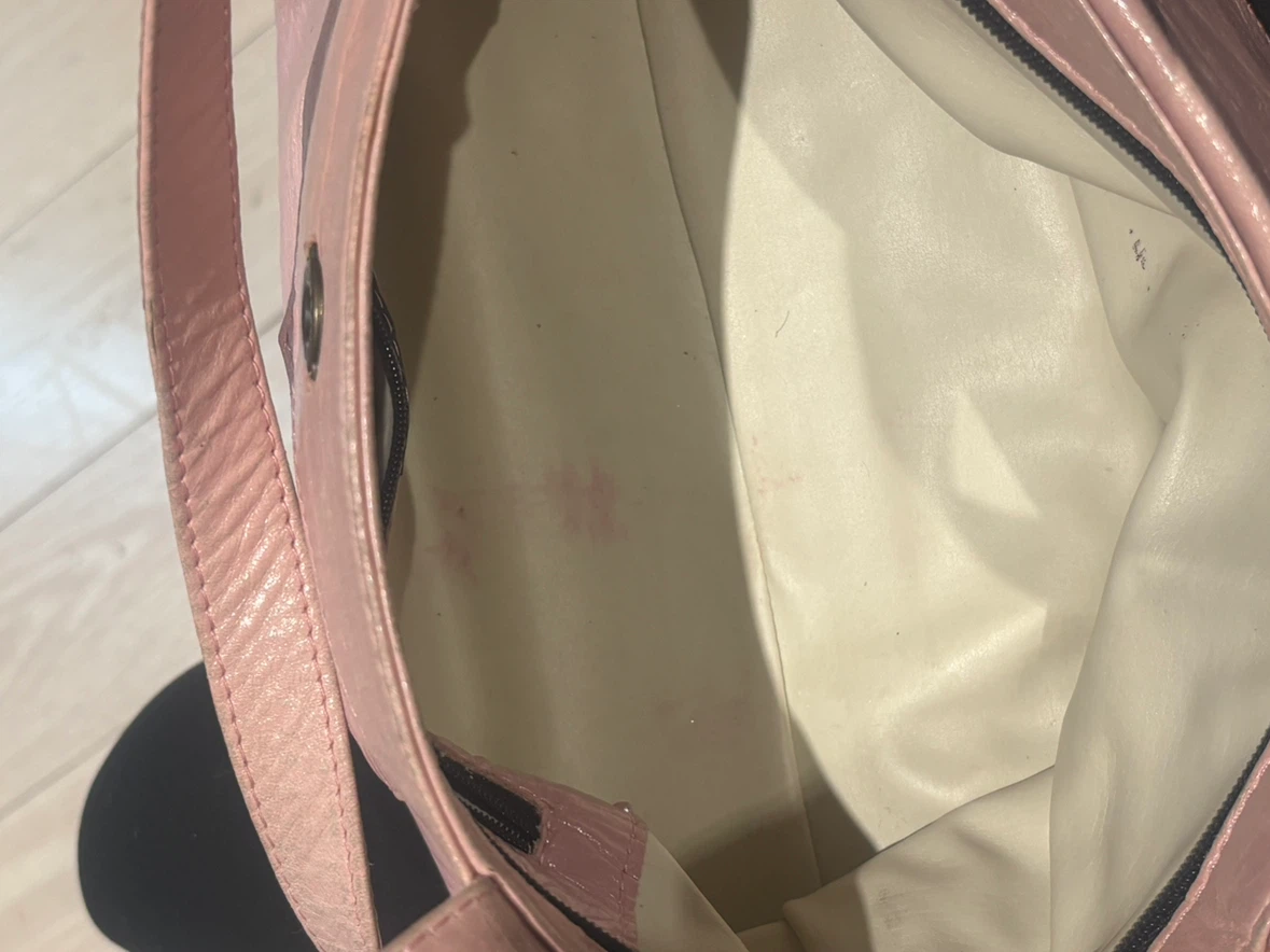 Flavio Olivera Pink Leather Handbag Vintage Shoulder Bag  Used - photo 4