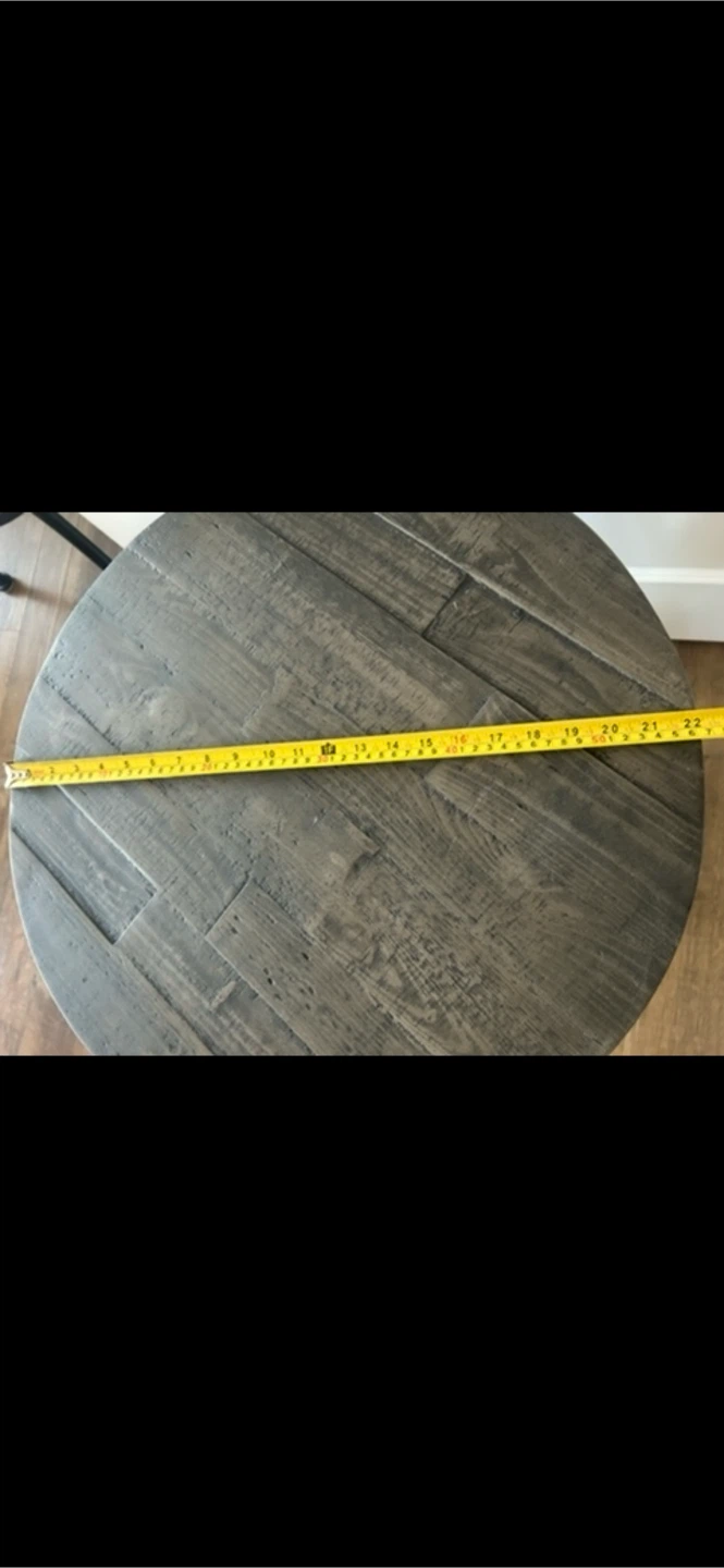 Round Wood Accent Table - photo 3