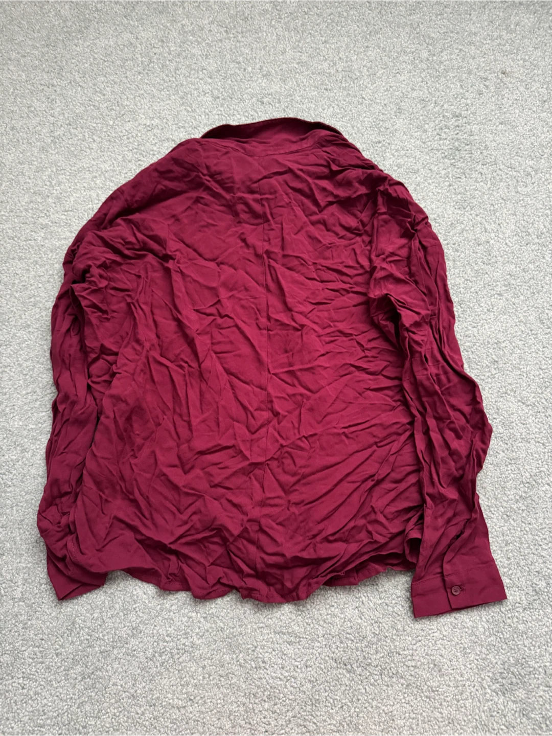 NEW Forever 21 Burgundy Collared Button-Up Shirt - photo 2
