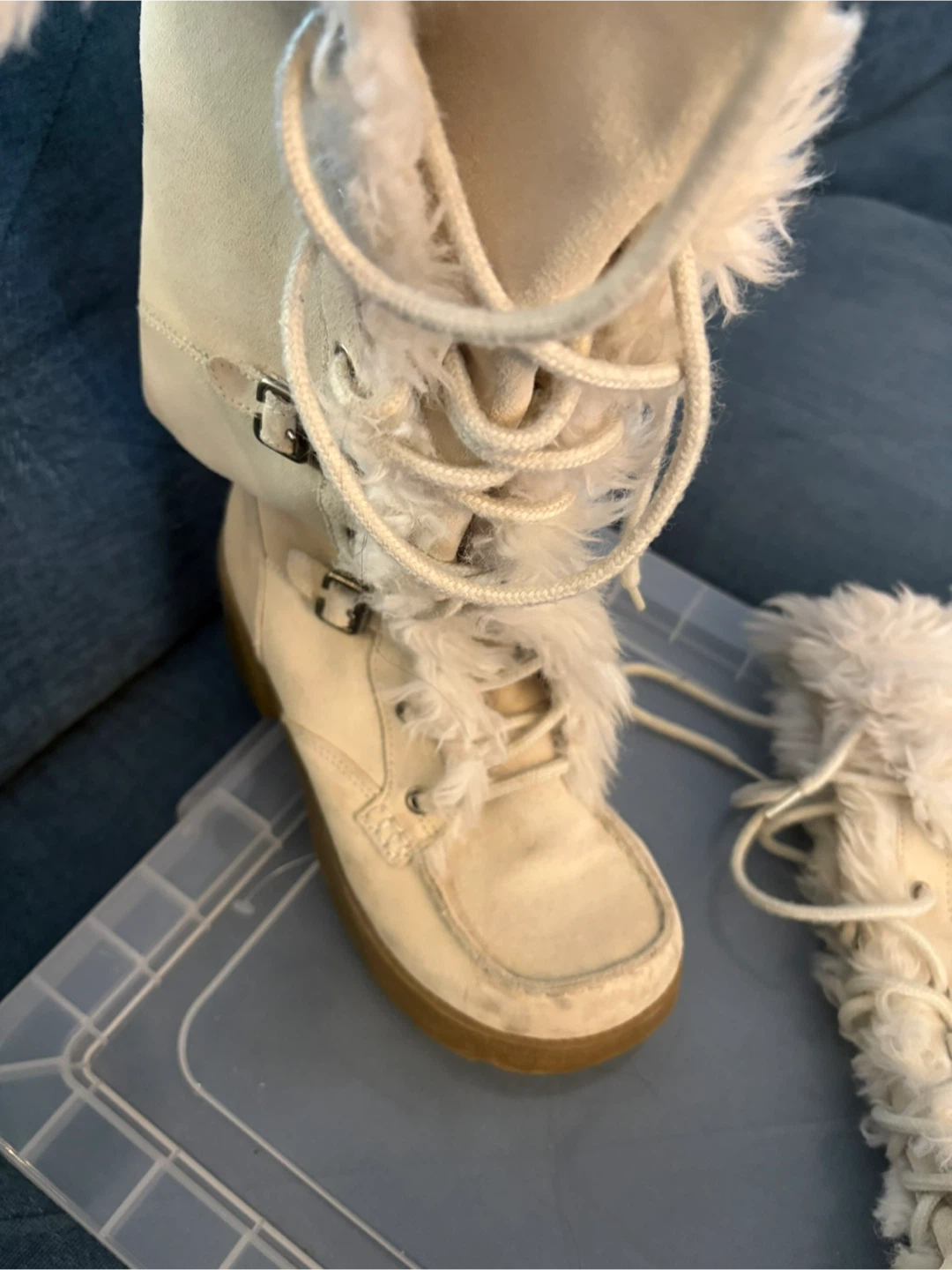 Aldo White Furry Winter Boots - photo 2