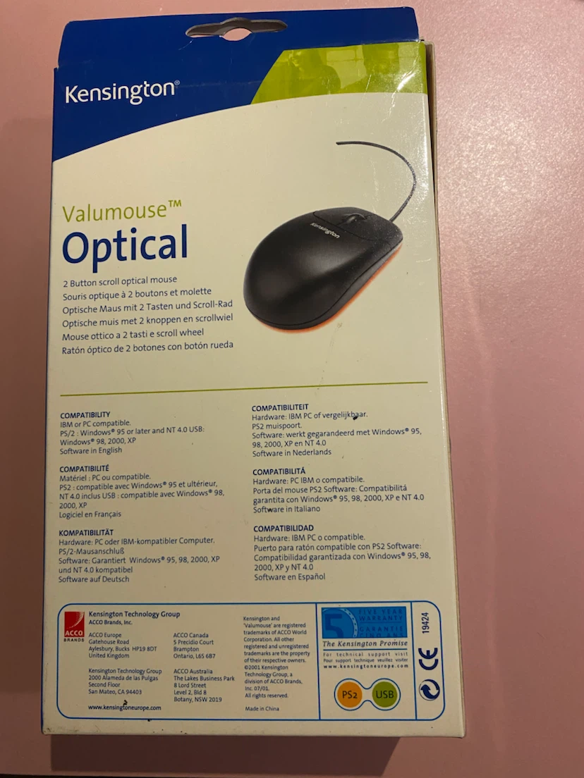 Kensington Valumouse Optical 2-Button Scroll Mouse - photo 2