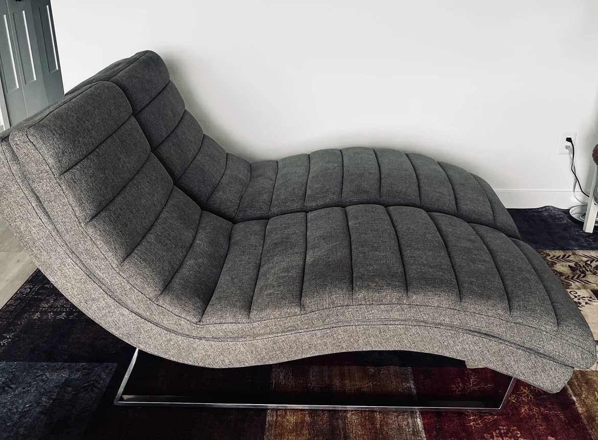 Grey Chaise Lounge Chair (2 pieces) - photo 3