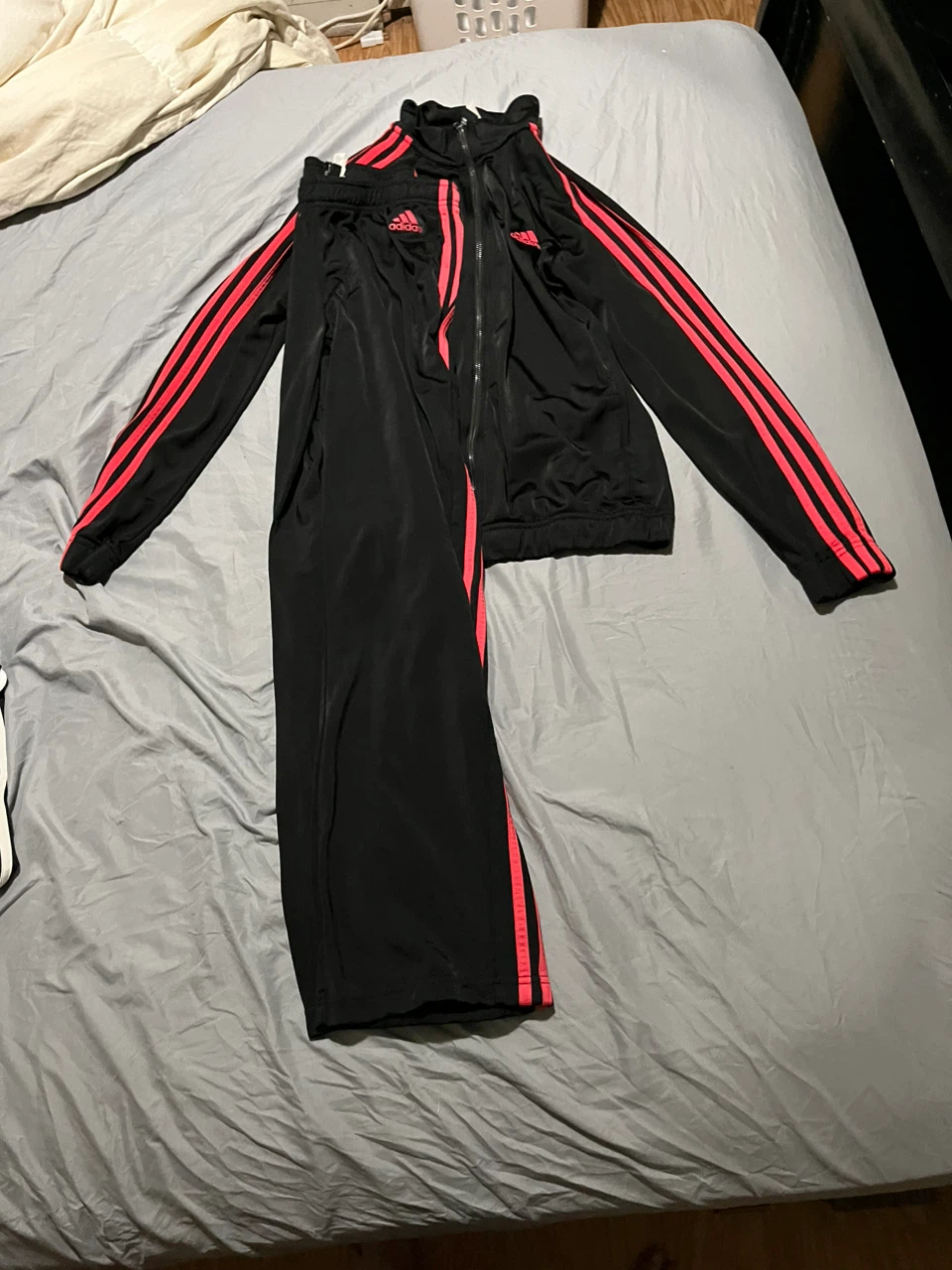 Adidas Tracksuit Set - Black and Red