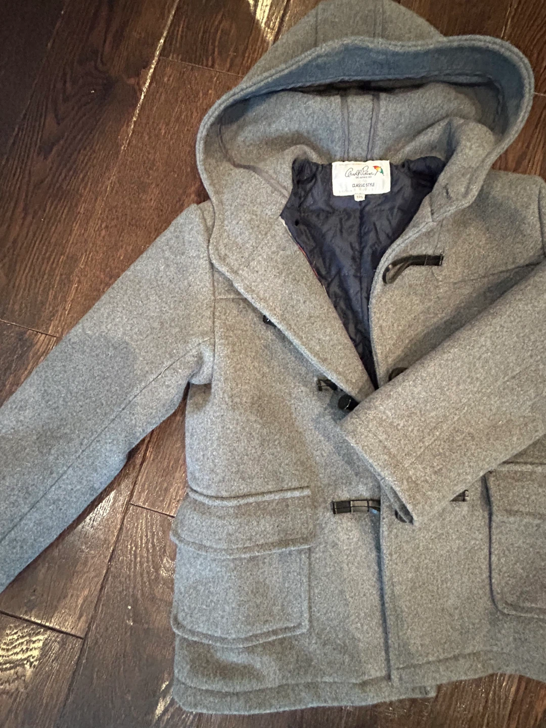 Arnold Palmer Classic Style Grey Duffle coat Kids boys