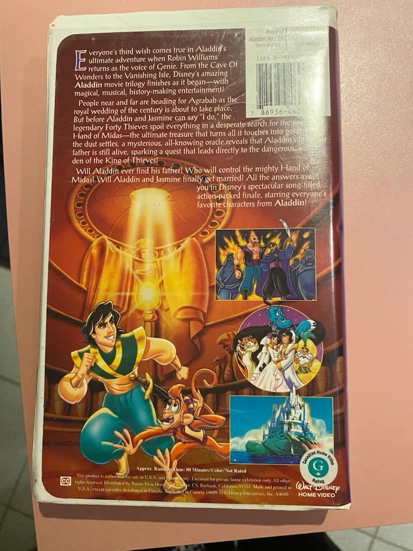 Disney's Aladdin and the King of Thieves VHS - photo 2