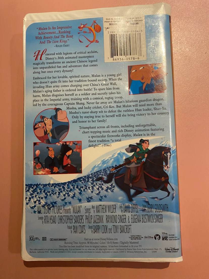 Disney's Mulan VHS Tape - photo 2