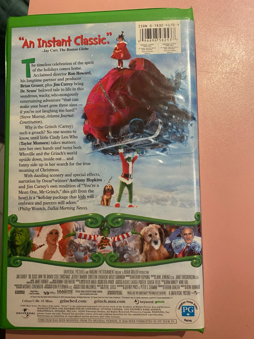Dr. Seuss How the Grinch Stole Christmas VHS Movie - photo 2