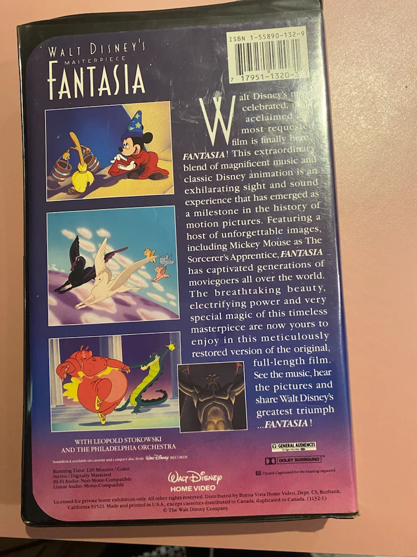 Walt Disney's Fantasia VHS - photo 2