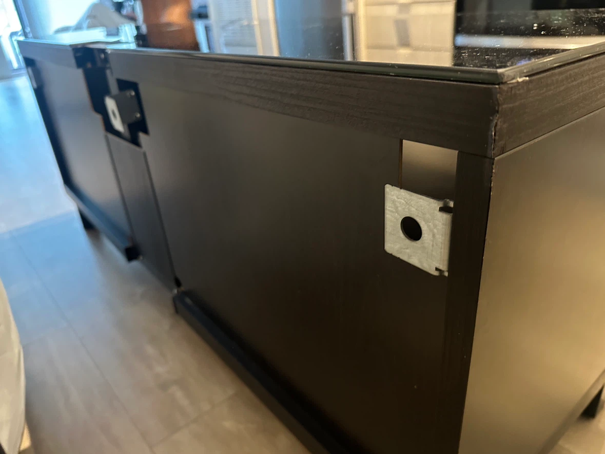 Black TV Stand with Glass Top - photo 2