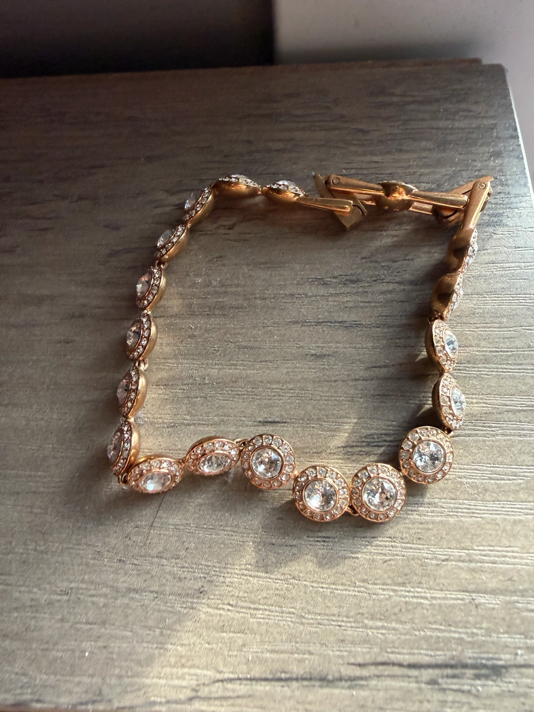 Swarovski Rose Gold Tennis Bracelet with Crystals