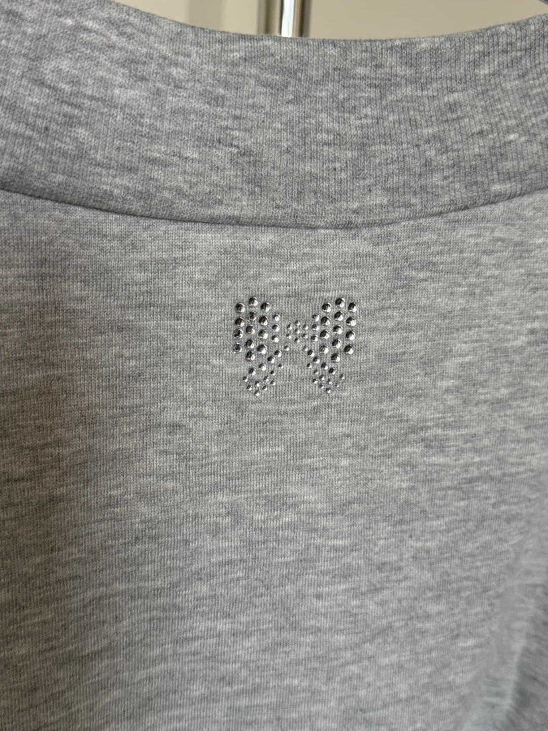Letter-print, oversized neckline, long-sleeved sweatshirt - photo 5