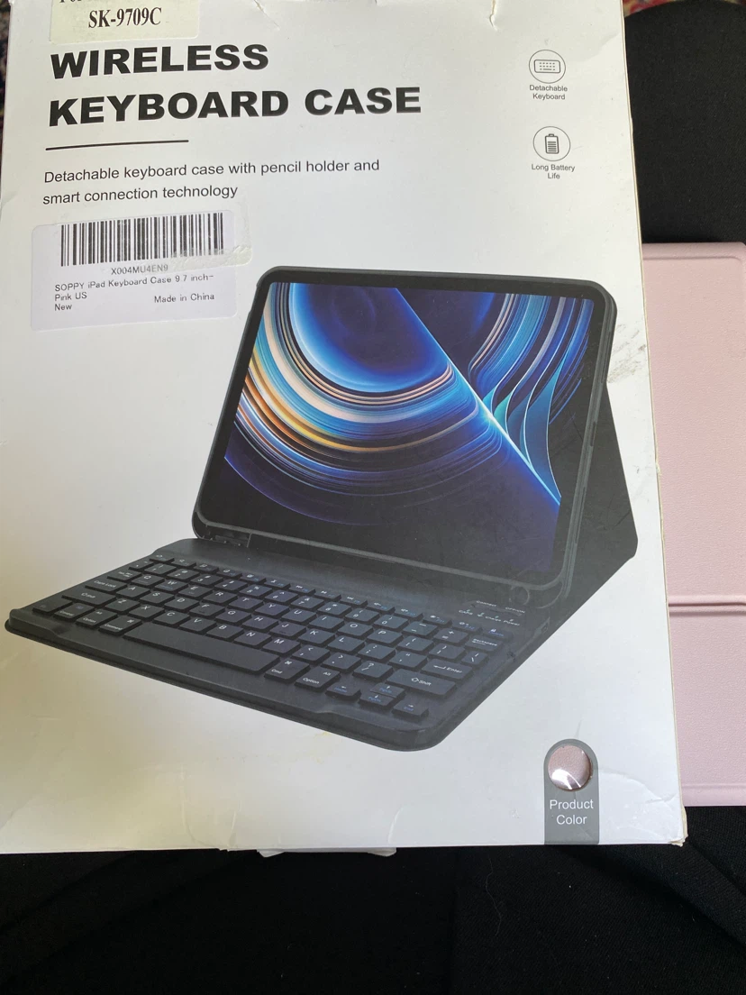 SOPPY Wireless iPad Keyboard Case 9.7 inch - Pink