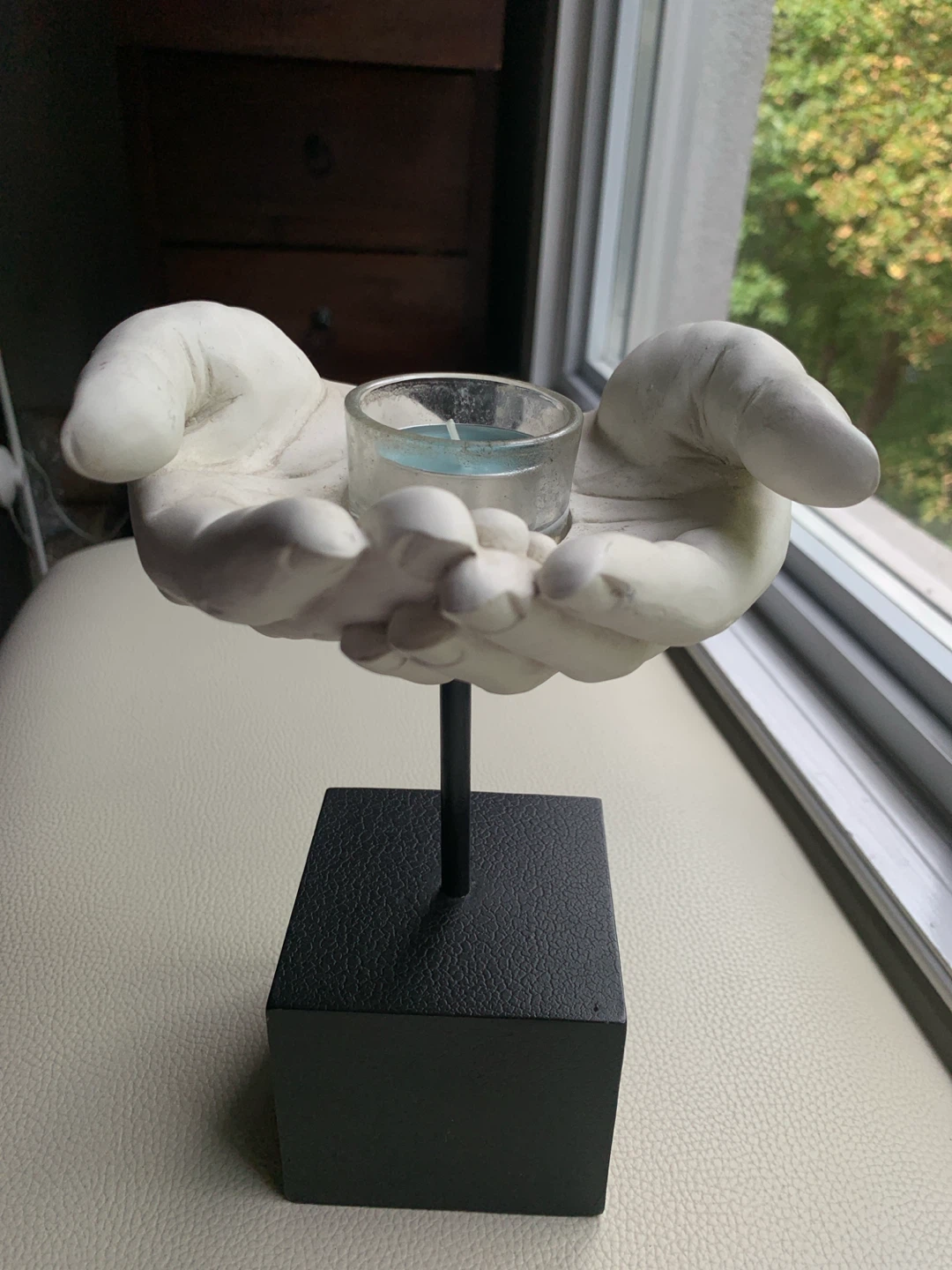 Hands Votive Holder Sculpture