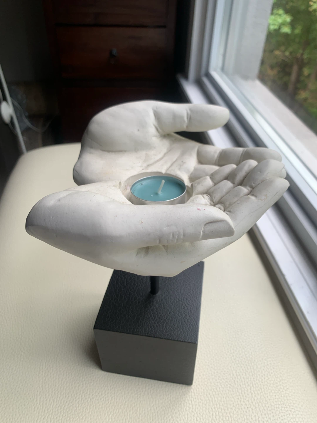 Hands Votive Holder Sculpture - photo 3
