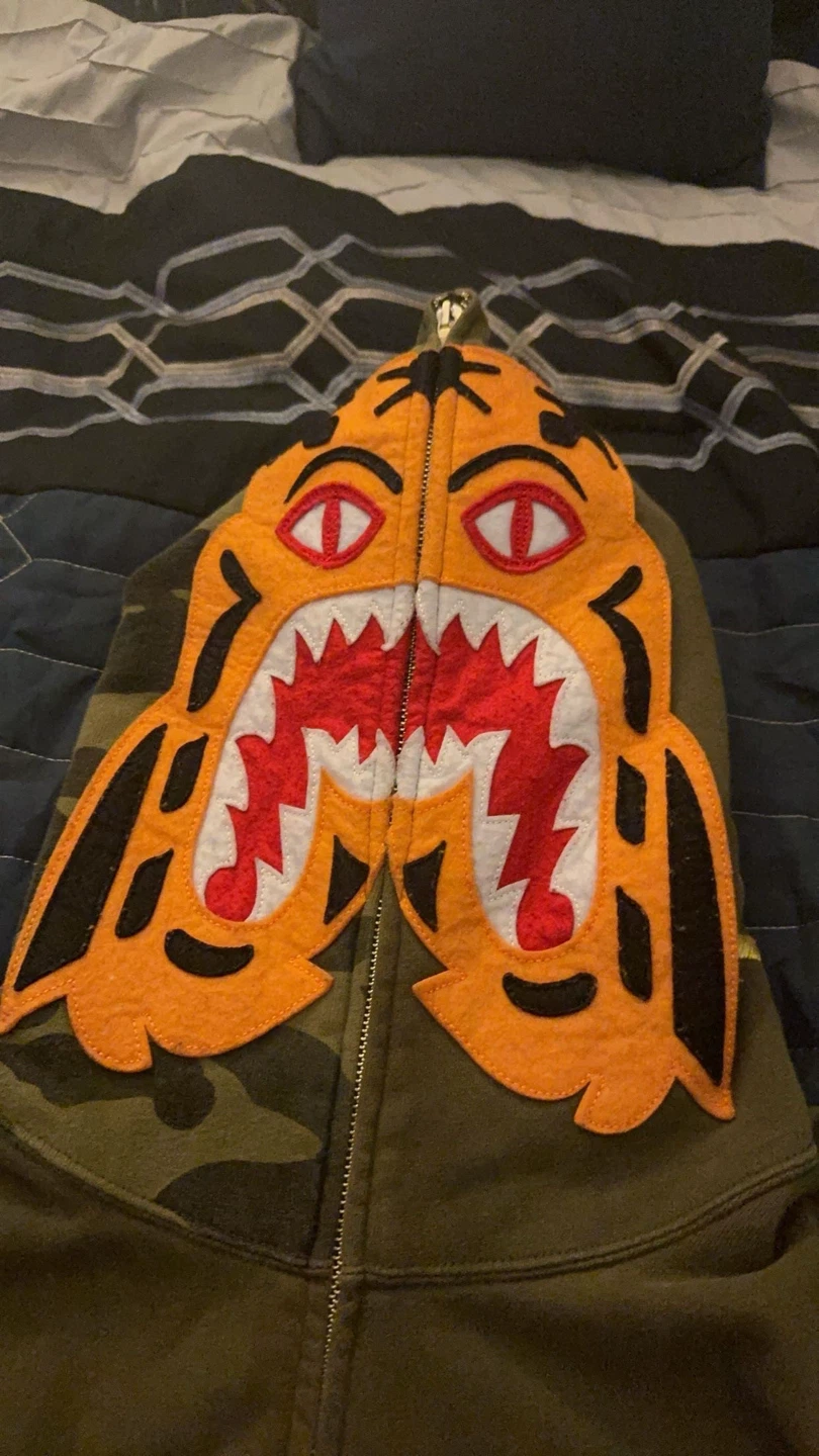 Bape tiger full zip up green - photo 3